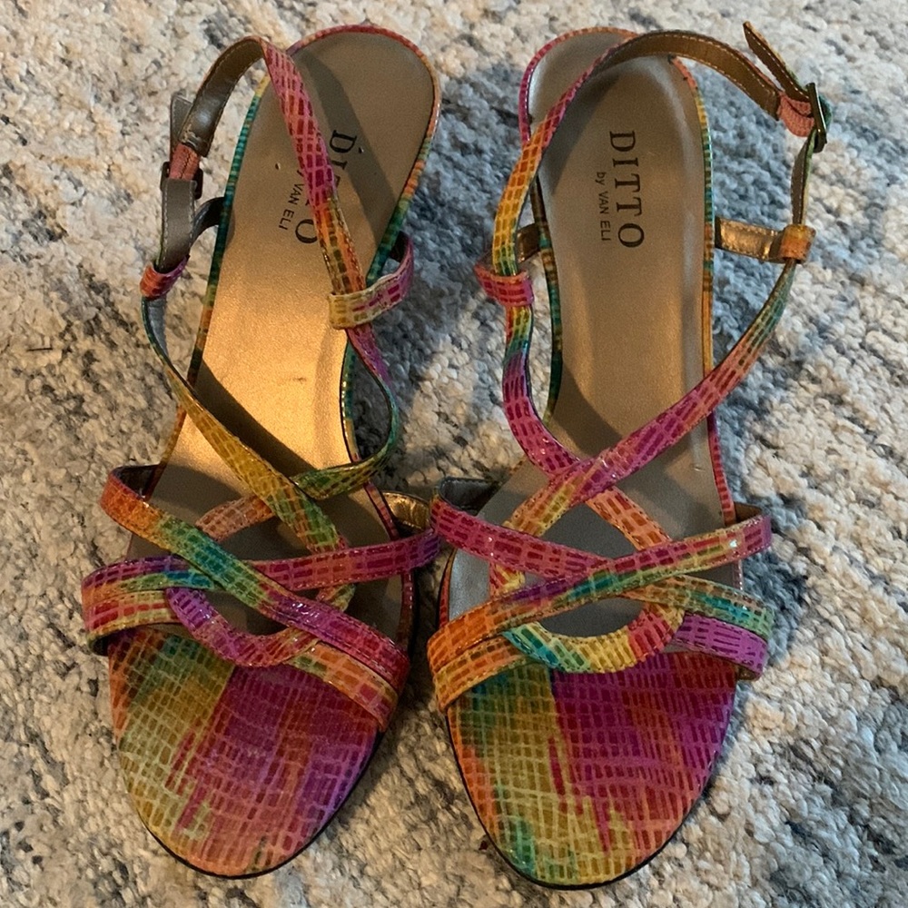 Colorful rainbow heels from Lord and Taylor